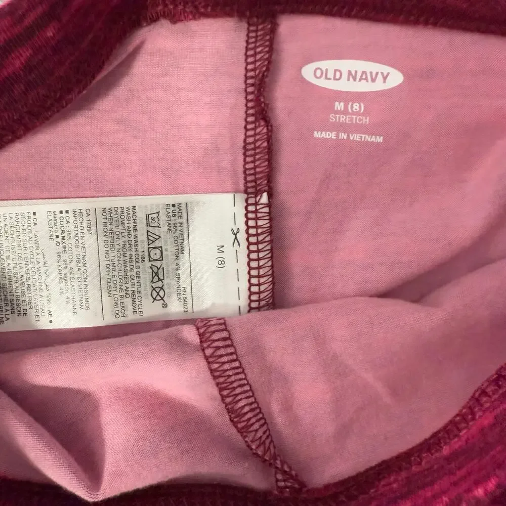 Old Navy Built-in Tough Stretch High Waist Short Leggings, Red, M(8)